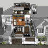 Adjacent houses, Townhouse design model 