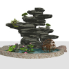 Small landscape garden design model