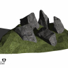 Small landscape garden design model