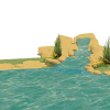 Small landscape garden design model