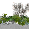 Small landscape garden design model