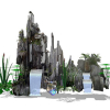 Small landscape garden design model