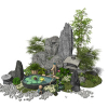 Small landscape garden design model