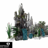 Small landscape garden design model