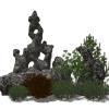 Small landscape garden design model