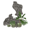 Small landscape garden design model