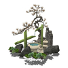 Small landscape garden design model