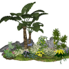 Small landscape garden design model