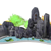 Small landscape garden design model