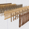 Bamboo Fence Sketchup  by Cuong Covua