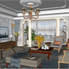 Classic Livingroom Scene Sketchup  by CuongCoVua