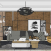 Livingroom Scene Sketchup  by LongBup scaled