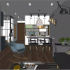 Interior Apartment Scene Sketchup  by Viet CG 1