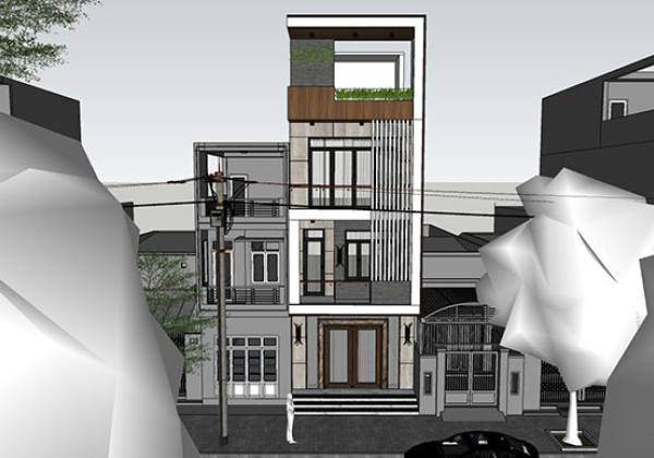 Adjacent houses, Townhouse design model