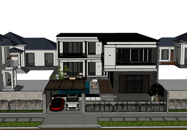 Adjacent houses, Townhouse design model