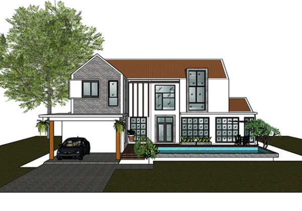 Adjacent houses, Townhouse design model