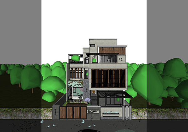 Adjacent houses, Townhouse design model