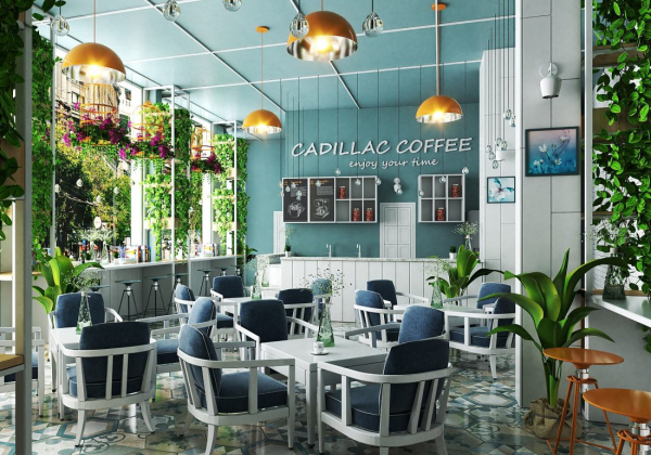 Coffee room Scene Sketchup  by Xuan Khanh scaled