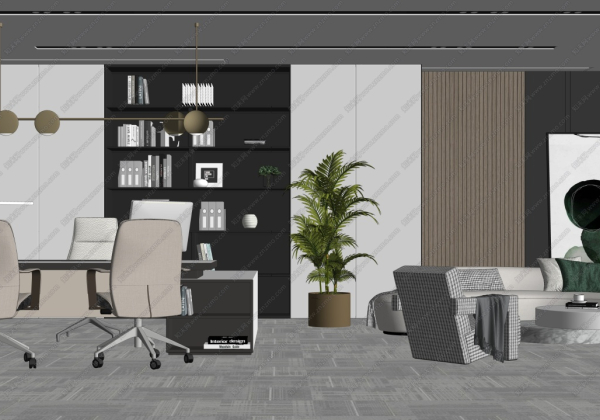 Office Room Interior Sketchup File free download