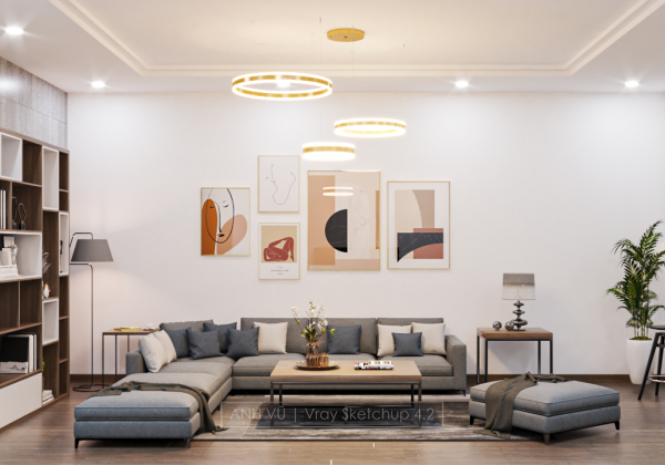 Living Room Kitchen Interior Sketchup File