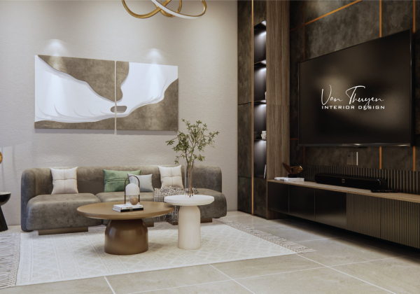 Living Room Kitchen Interior Sketchup  by Le Nguyen Van Thuyen 1