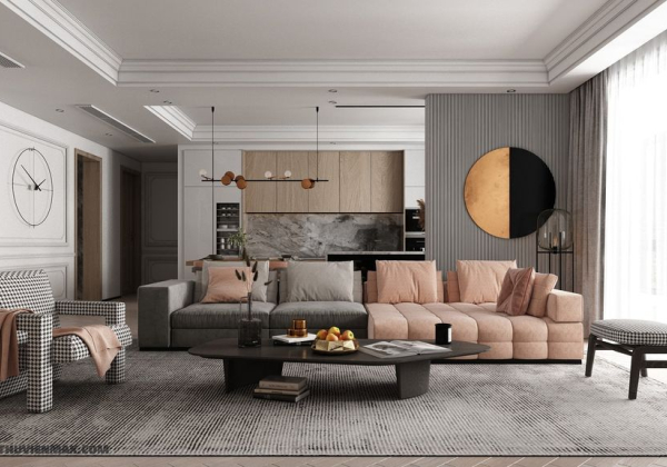 Livingroom Scene Sketchup File free download