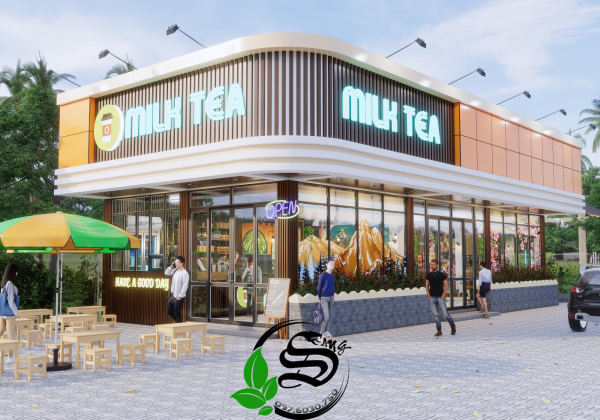 Milk Tea Interior Sketchup  by Tu Minh Sang 4