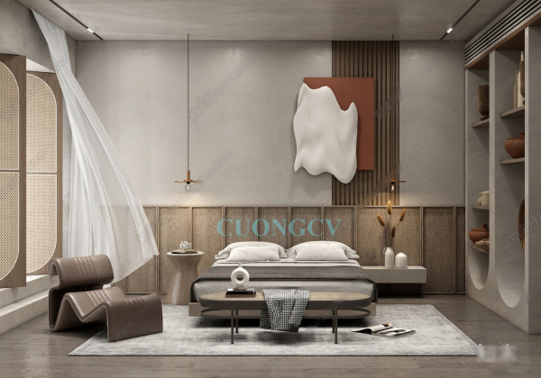 Bedroom Interior Sketchup  by Cuong Covua