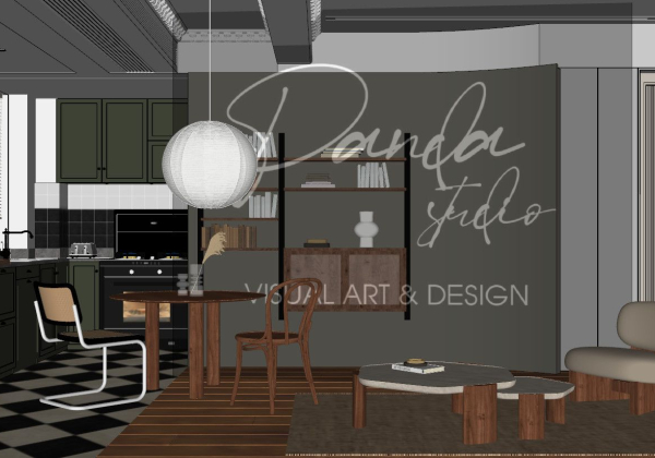 Living Room Interior Sketchup  by Khanh Tran