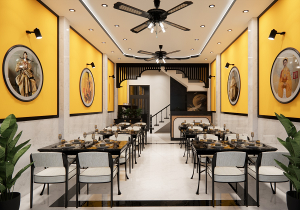 Indochine Restaurant Interior Sketchup File