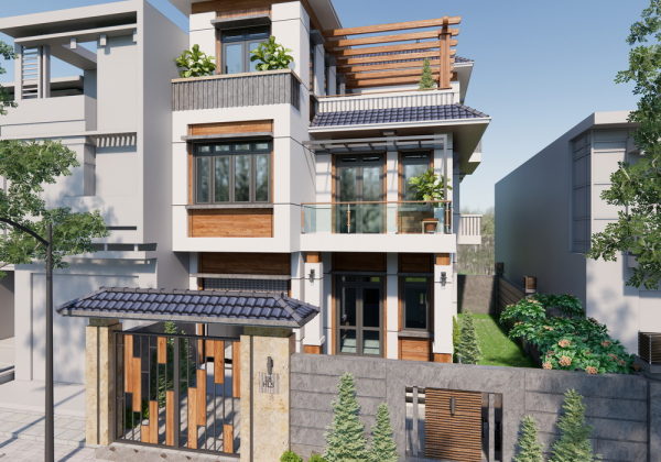 Exterior House Scene Sketchup  by Pham Anh Tien