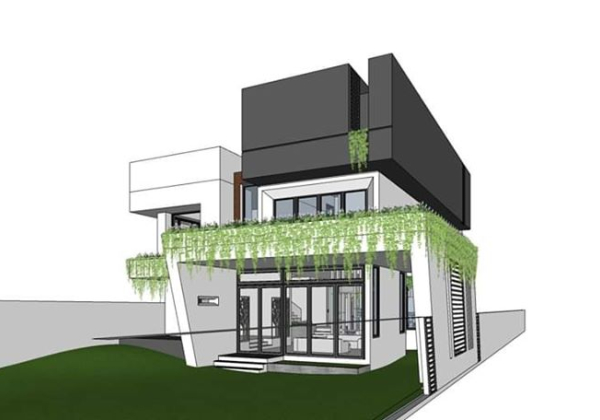 Exterior Villa Scene Sketchup  by NA Studio 1