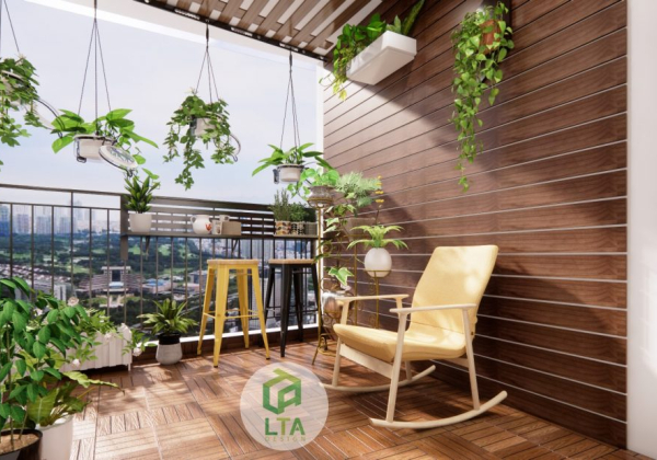 Exterior Balcony Scene Sketchup  Cao Hoang Nhat Long 1 scaled