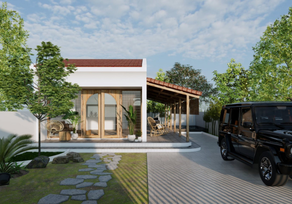 Exterior House Scene Sketchup  by Trung Hieu 3