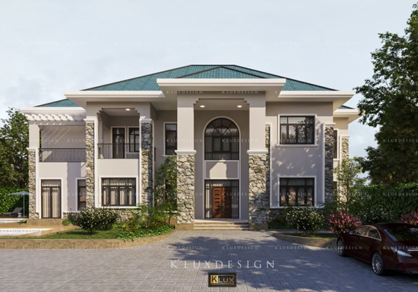 Exterior Villa Scene Sketchup  Kts Kien 1