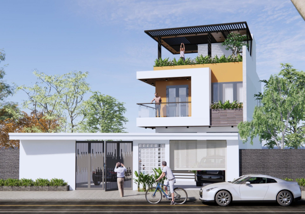 Exterior House Scene Sketchup  by Quang Dung 2