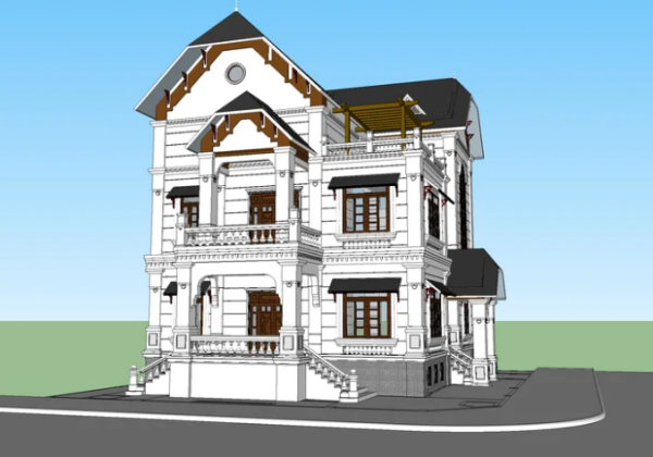 Exterior Villa Scene Sketchup  by DuyL