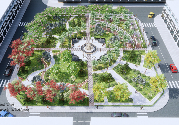 Exterior Central Park Scene Sketchup  by TuMinhSang 1