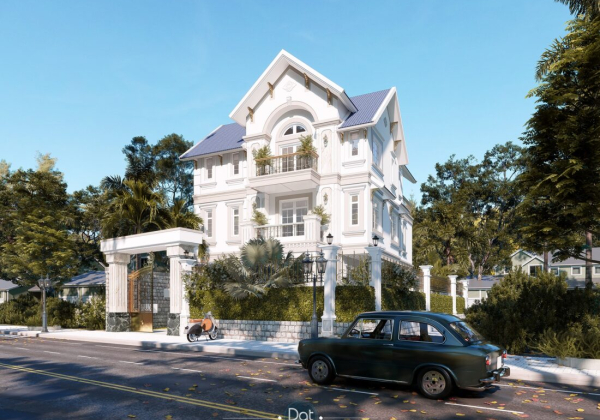 Exterior House Scene Sketchup  by DatHouzz scaled