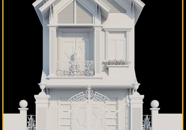 Exterior House Scene Sketchup  by ToanNguyen