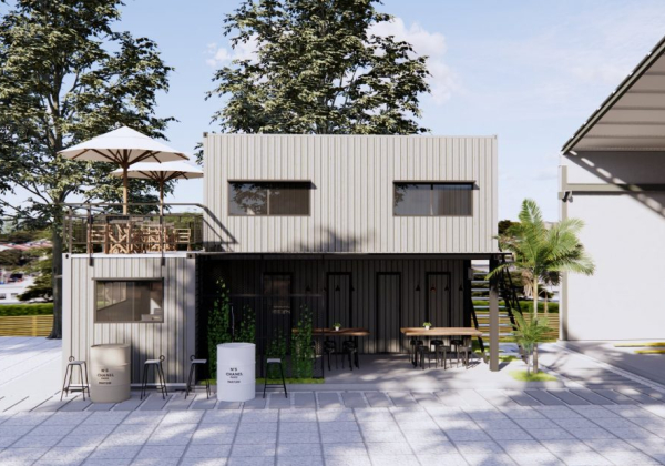 Exterior Office Container Scene Sketchup  by CHILL Design 1 scaled