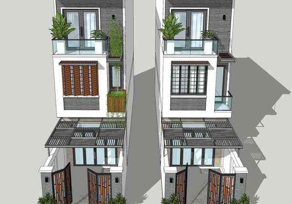 Exterior House Scene Sketchup  by ThangQuangPham 1