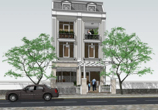 Exterior House Scene Sketchup  by TrinhNgocKhanh
