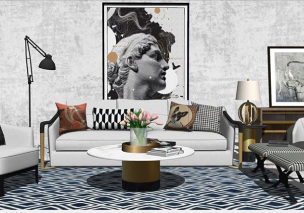 Livingroom Scene Sketchup  by CuongCoVua