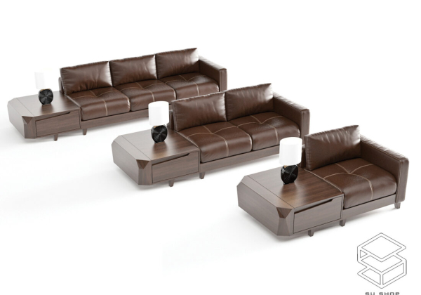 Sofa wood Sketchup  scaled