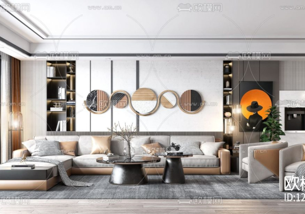 Living Kitchenroom Scene Sketchup  by Duc Nguyen 1 scaled