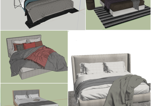 Bed Sketchup  by Trong Thanh