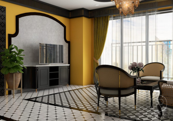 Indochine Livingroom Scene Sketchup  by Hai Au 1 scaled