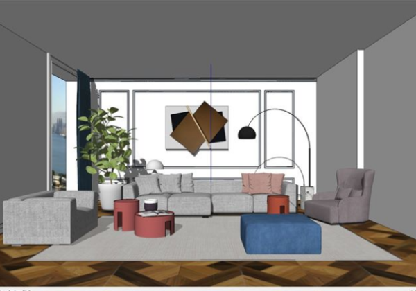 Livingroom Scene Sketchup  by CuongCoVua