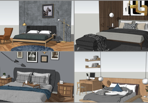 Bed Sketchup File free download